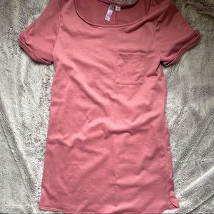 T-Shirt Dress Pretty Pink with Pocket size Small